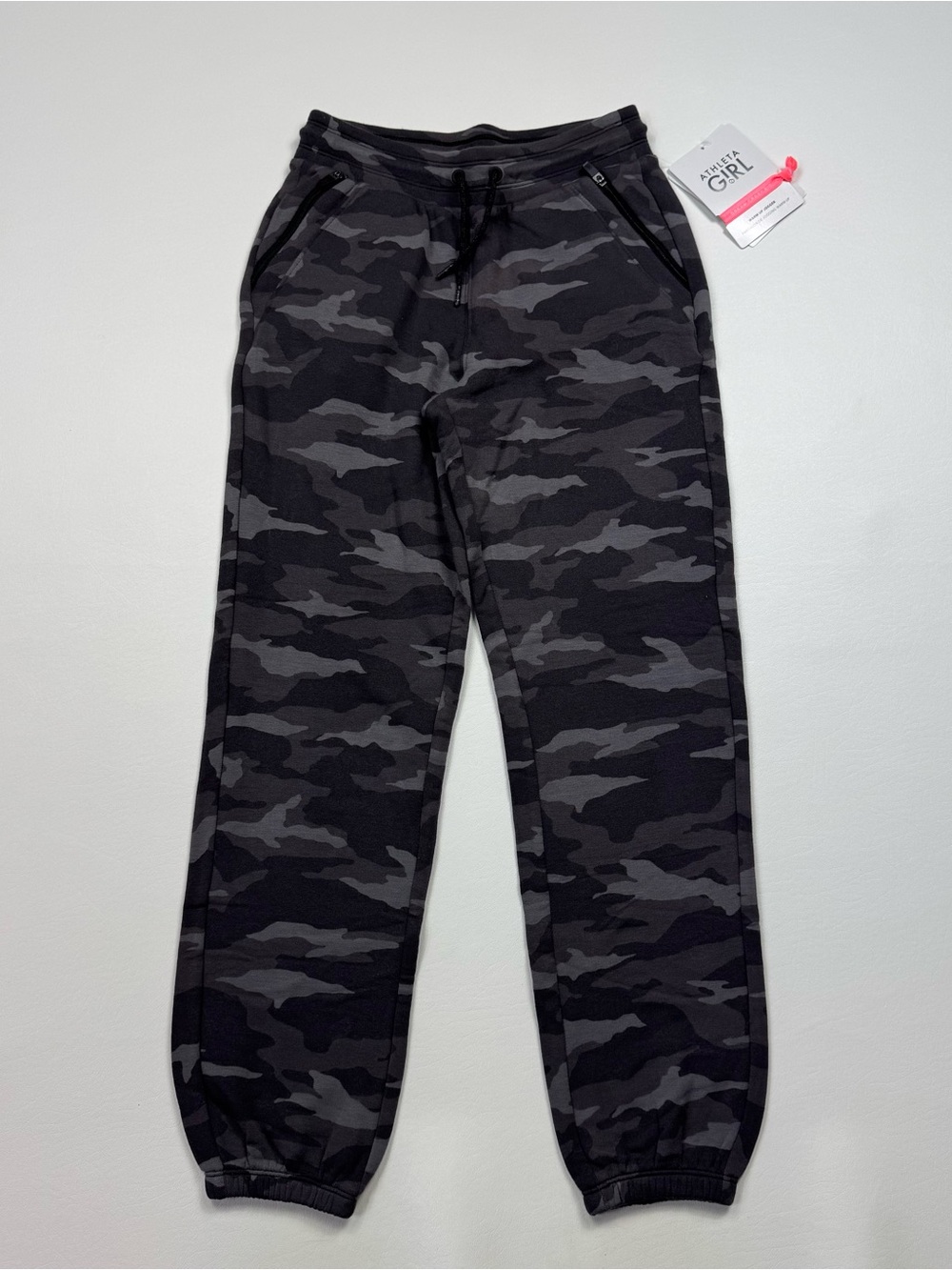 NEW Athleta Girl Gray Camo Active Leggings - Youth M/8-10
